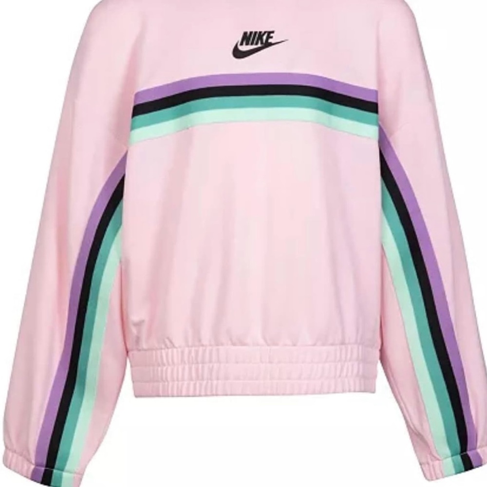 Nike Pink Sweatshirt with Stripes